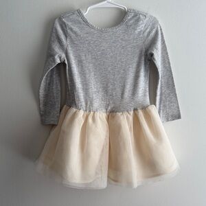 Old Navy Gray and Cream Dress